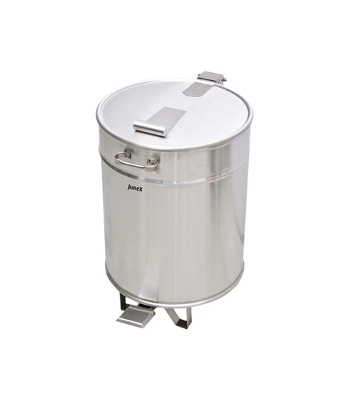 balde para lixo com pedal e tampa em inox junex